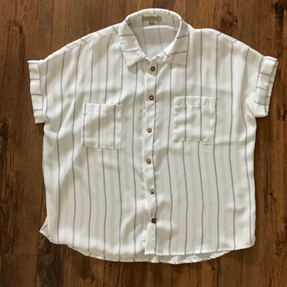 Striped button down shirt